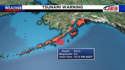 Mega Earthquake 8,2 magnitude Strikes Alaska