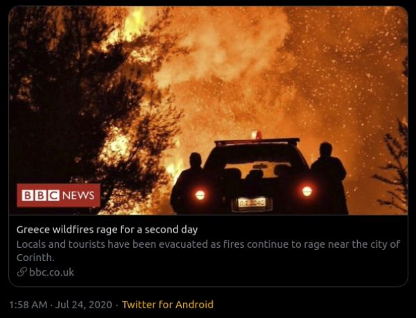 Greece wildfires